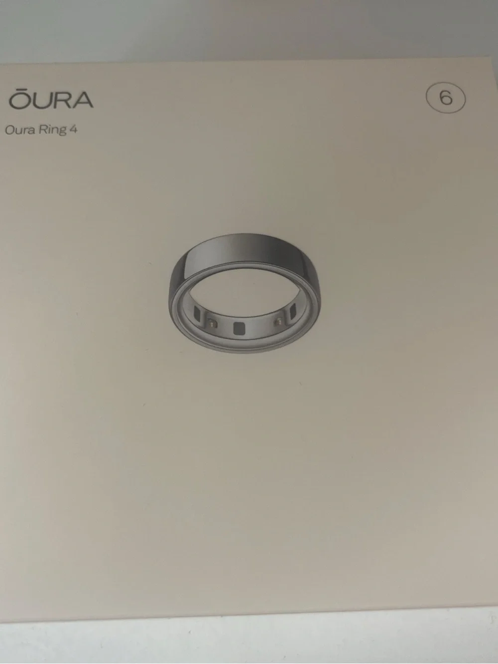 Oura Ring 4 in Silver size 6- Smart Ring